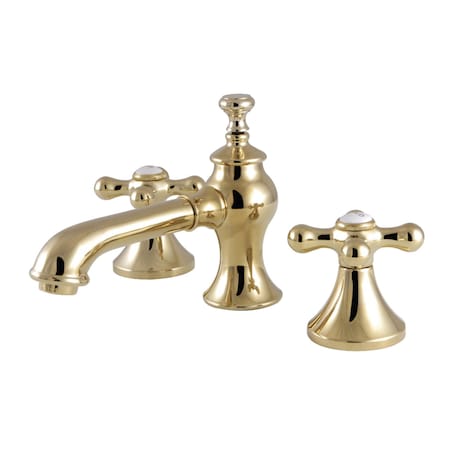 Kingston Brass KC7062AX Vintage 8" Widespread Bathroom Faucet, Polished Brass KC7062AX